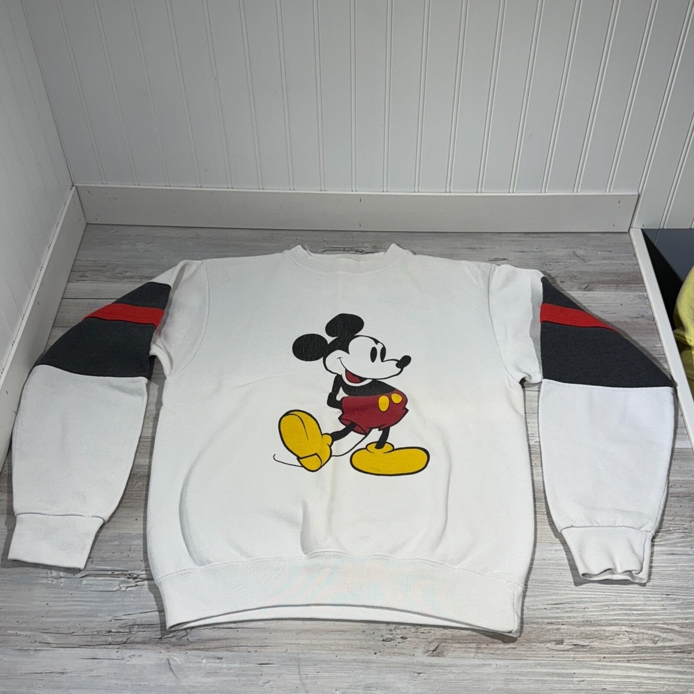 Vintage 80's Mickey Mouse Crewneck Sweatshirt Sz L Disney Character Fashions USA